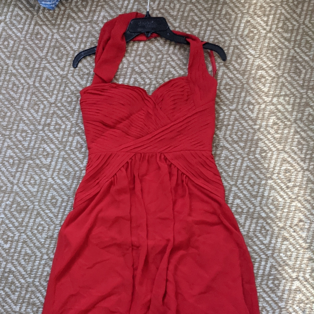 BCBG size 6 red floor length dress